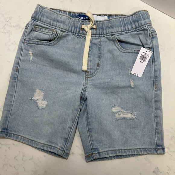 Old Navy Light Blue Denim Shorts with High Waist and Distressed Look for boy - Picture 1 of 5